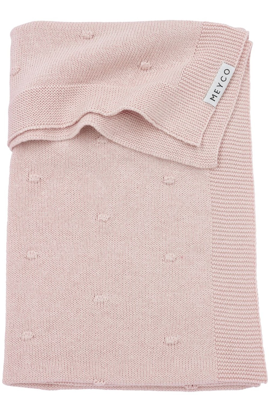 Slapen Meyco Baby | Wiegdeken Mini Knots - Soft Pink - 75X100Cm