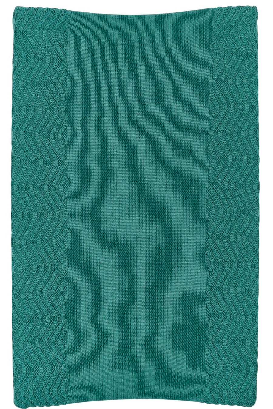 Verzorgen Meyco Baby | Aankleedkussenhoes Waves - Emerald Green - 50X70Cm