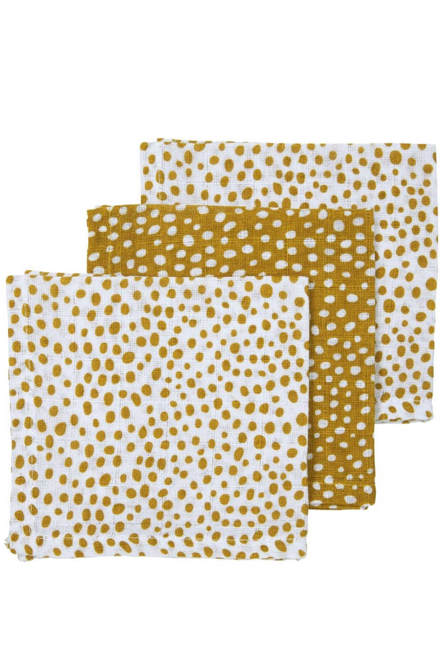 Verzorgen Meyco Baby | Monddoekjes 3-Pack Hydrofiel Cheetah - Honey Gold - 30X30Cm