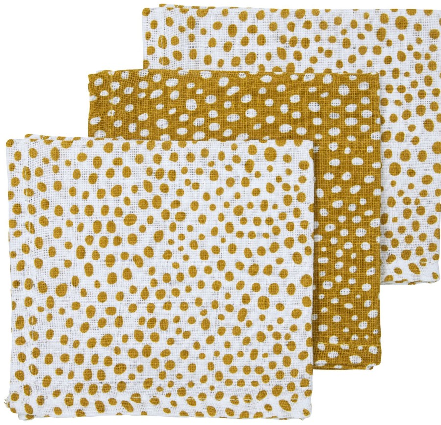 Verzorgen Meyco Baby | Monddoekjes 3-Pack Hydrofiel Cheetah - Honey Gold - 30X30Cm