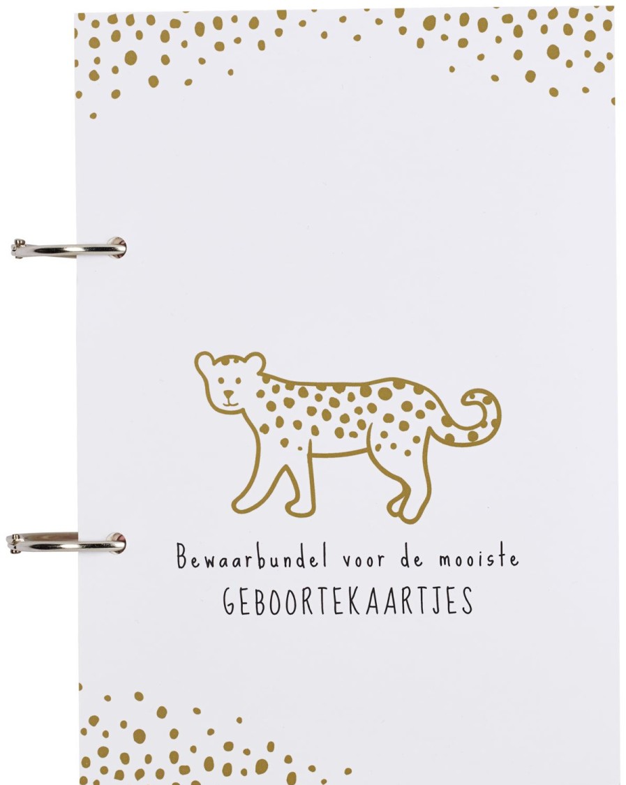 Thuis Meyco Baby | Geboortekaartjesbundel Cheetah - Honey Gold