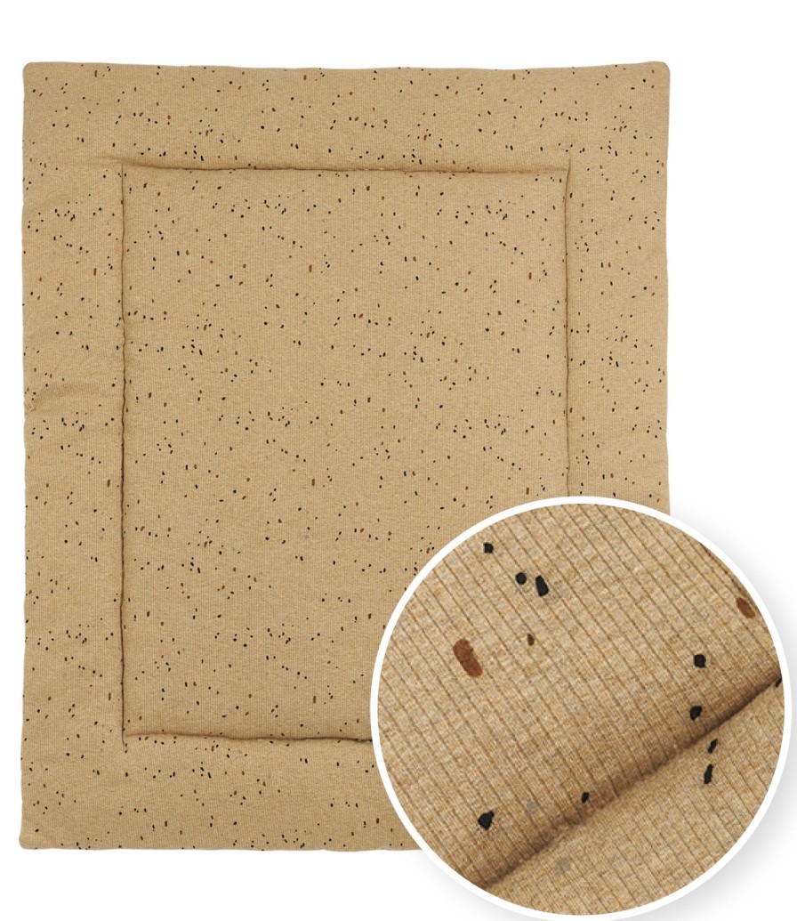 Thuis Meyco Baby | Boxkleed Rib Mini Spot - Toffee Melange - 80X100Cm