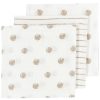 Verzorgen Meyco Baby | Hydrofiele Doeken 3-Pack Dot Stripe - Sand - 70X70Cm