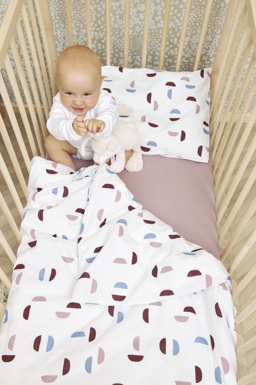 Slapen Meyco Baby | Dekbedovertrek Peuter Shapes - Lilac - 120X150Cm