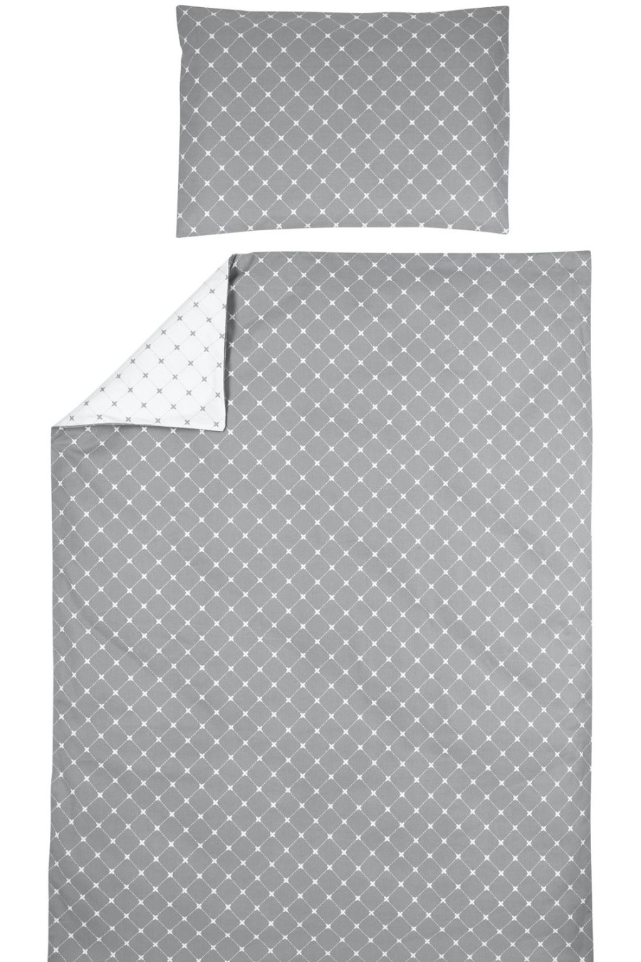 Slapen Meyco Baby | Dekbedovertrek Peuter Louis - Grey - 120X150Cm