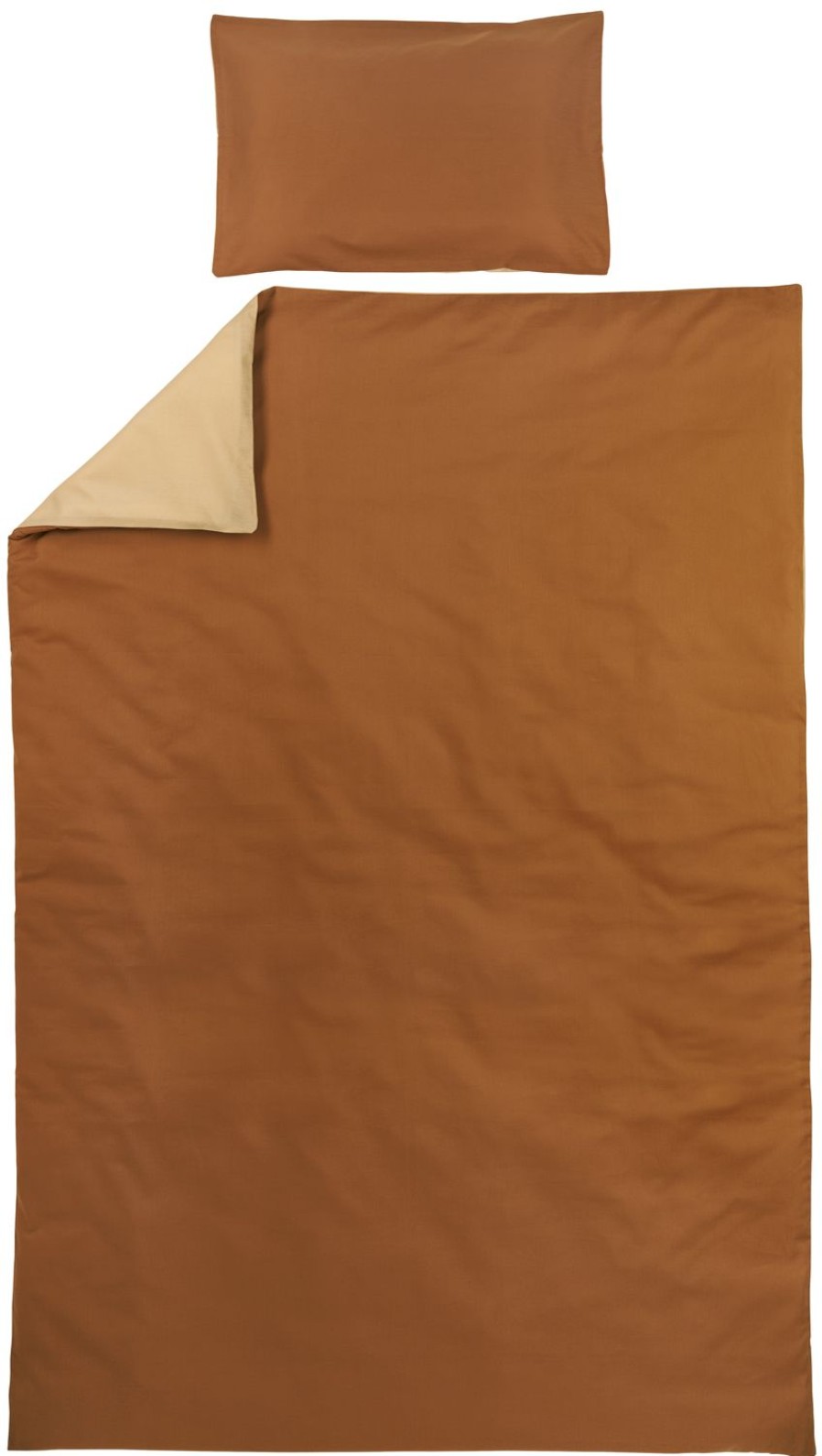 Slapen Meyco Baby | Dekbedovertrek Eenpersoons Uni - Camel/Warm Sand - 140X200/220Cm