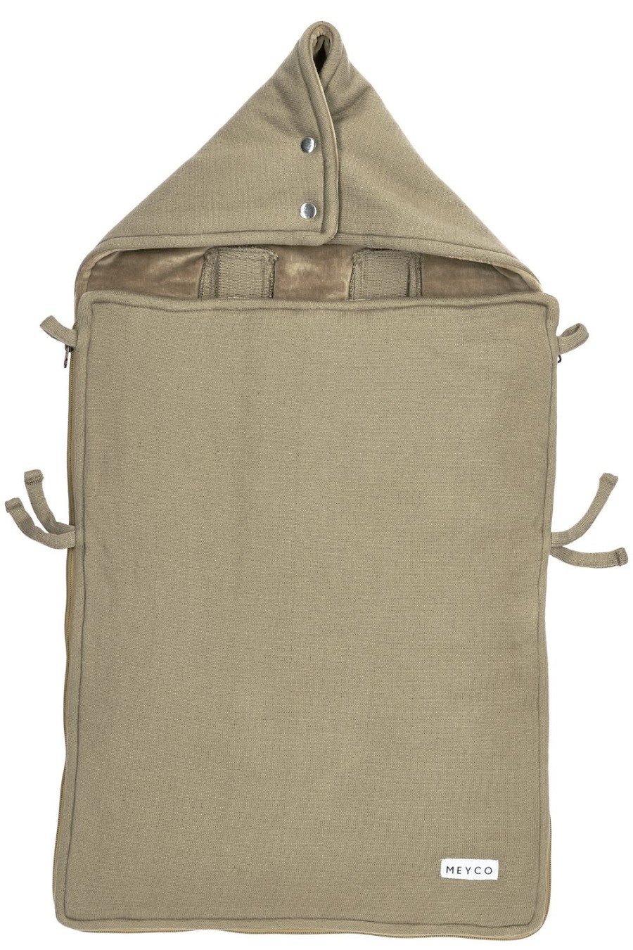 Onderweg Meyco Baby | Voetenzak Knit Basic - Taupe - 40X82Cm