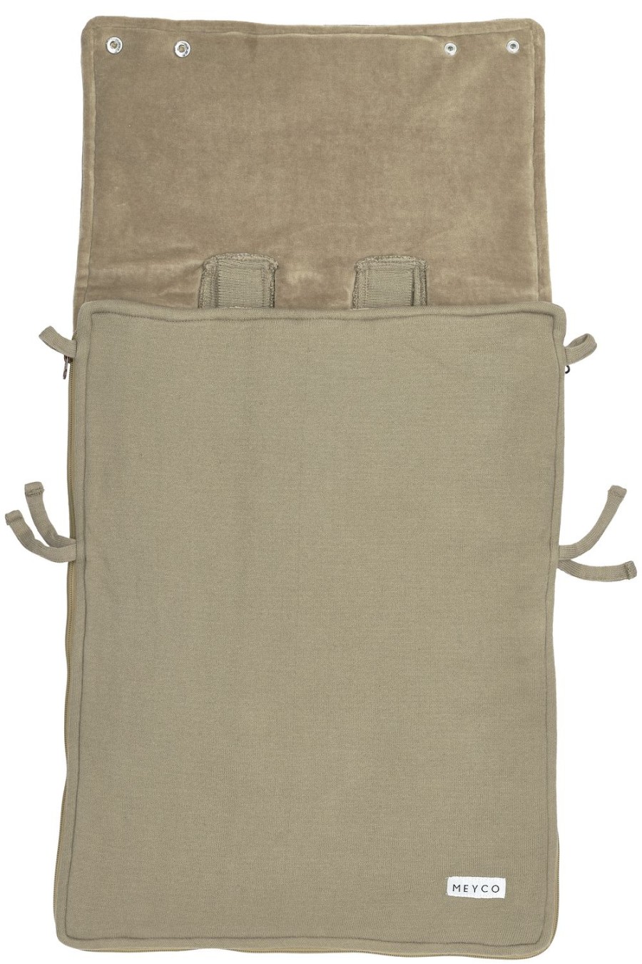 Onderweg Meyco Baby | Voetenzak Knit Basic - Taupe - 40X82Cm