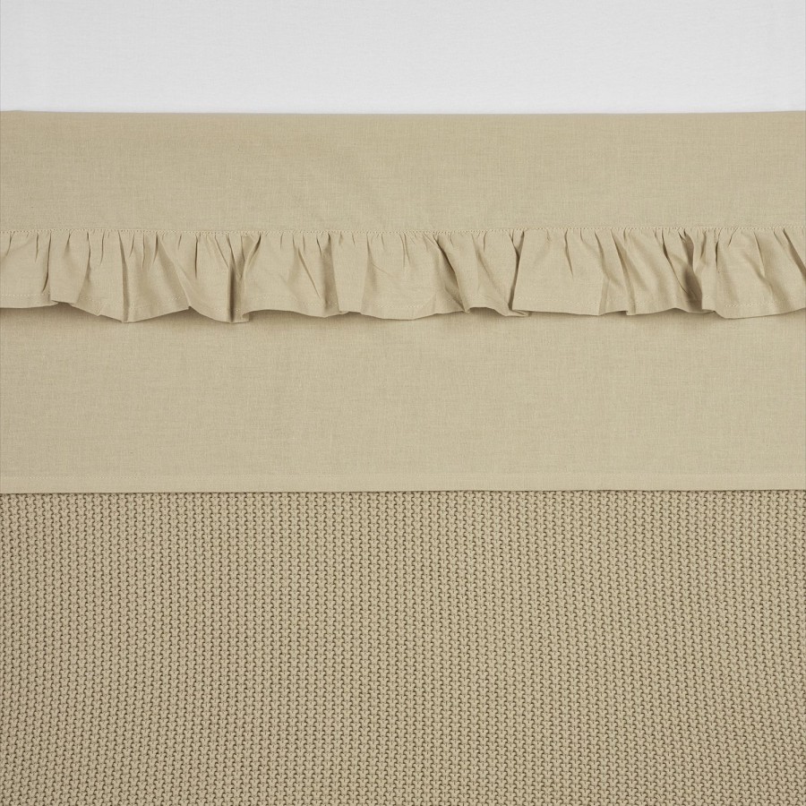 Slapen Meyco Baby | Ledikant Laken Ruffle - Sand - 100X150Cm