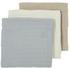 Verzorgen Meyco Baby | Pre-Washed Hydrofiele Doeken 3-Pack Uni - Offwhite/Light Grey/Sand - 70X70Cm