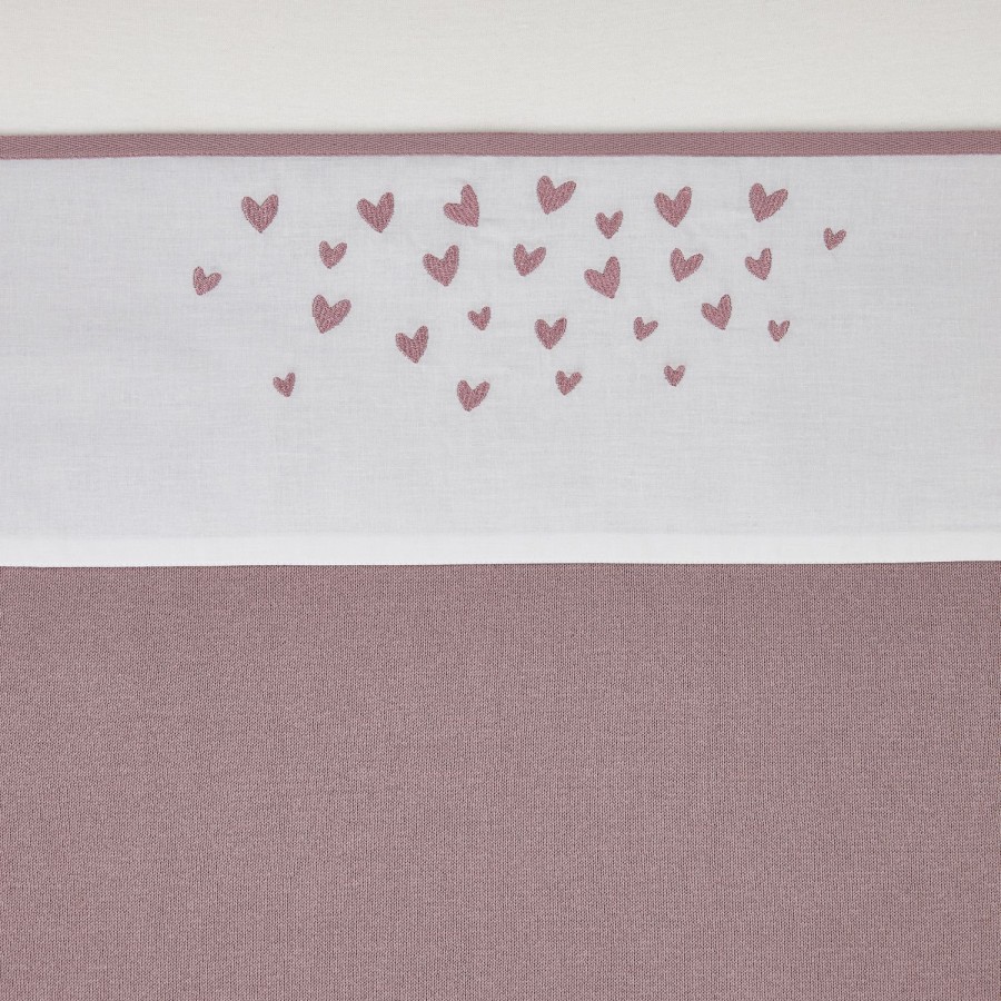 Slapen Meyco Baby | Ledikant Laken Hearts - Lilac - 100X150Cm