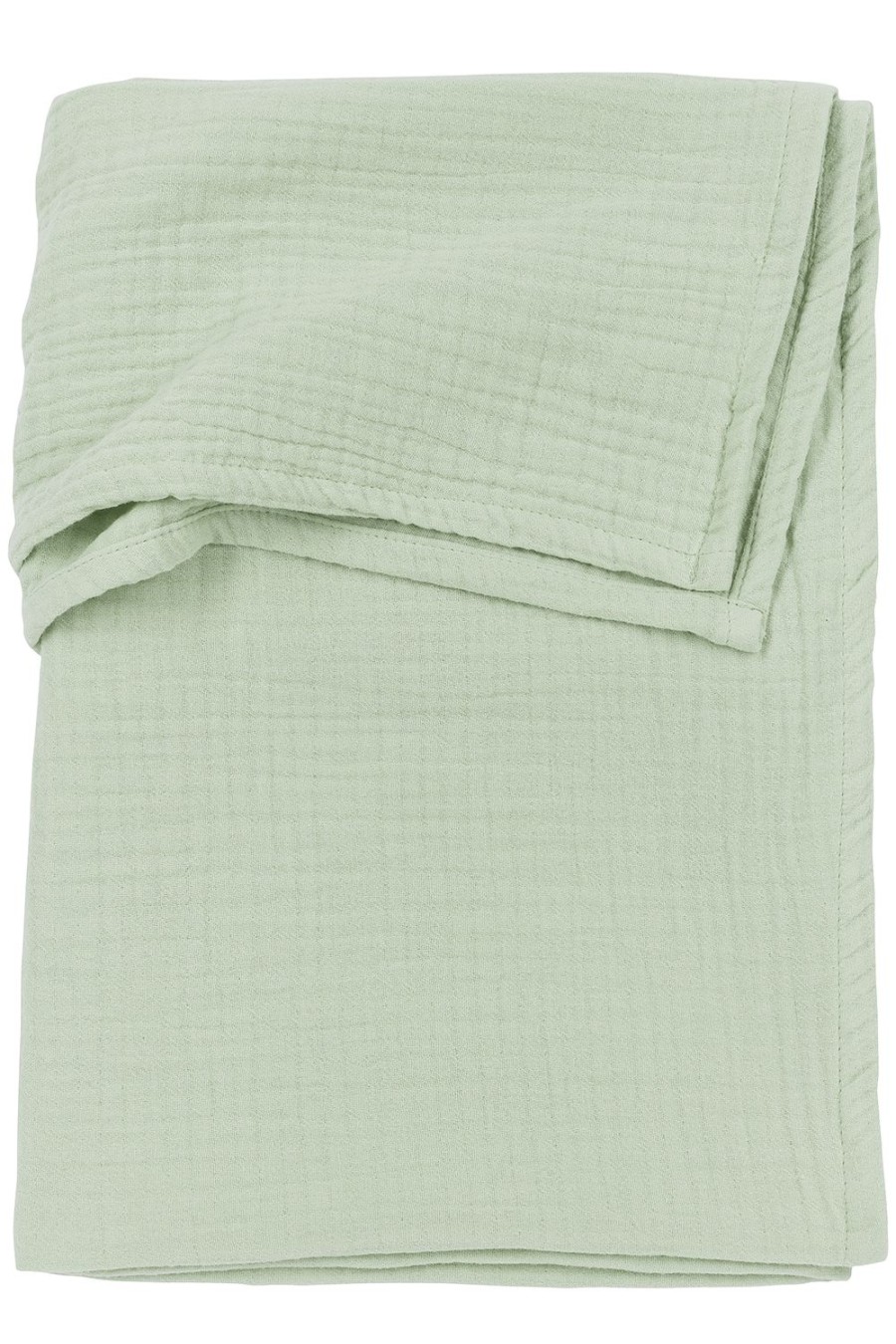 Slapen Meyco Baby | Ledikant Laken Pre-Washed Hydrofiel Uni - Soft Green - 100X150Cm