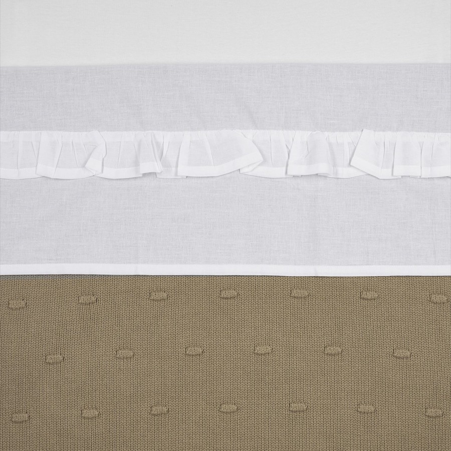 Slapen Meyco Baby | Ledikant Laken Ruffle - White - 100X150Cm