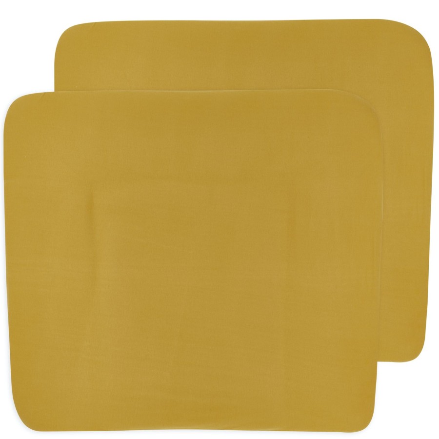 Verzorgen Meyco Baby | Aankleedkussenhoes 2-Pack Uni - Honey Gold - 85X75Cm