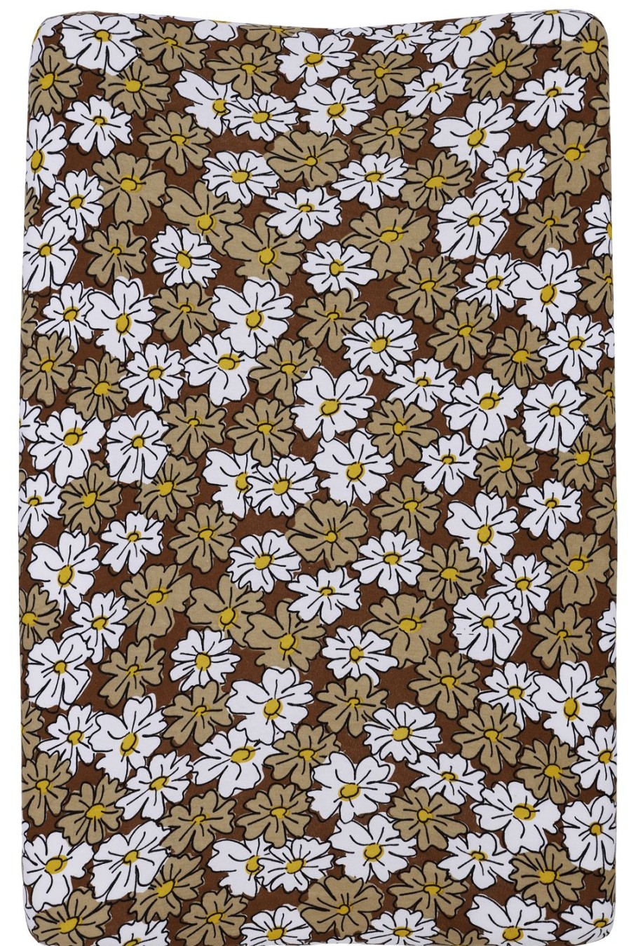 Verzorgen Meyco Baby | Aankleedkussenhoes Vintage Flower - Chocolate - 50X70Cm