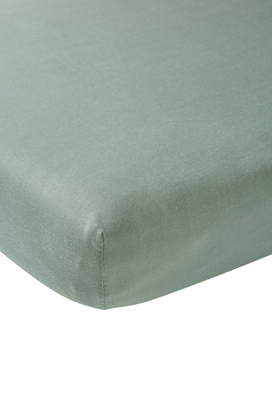 Slapen Meyco Baby | Hoeslaken Ledikant Uni - Stone Green - 60X120Cm