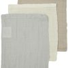 Verzorgen Meyco Baby | Washandjes 3-Pack Pre-Washed Hydrofiel Uni - Offwhite/Light Grey/Sand - 20X17Cm