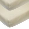 Slapen Meyco Baby | Hoeslaken Juniorbed 2-Pack Uni - Sand - 70X140/150Cm