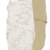 Slapen Meyco Baby | Swaddlemeyco Inbakerdoek 2-Pack Branches/Uni - Sand - 4-6 Maanden