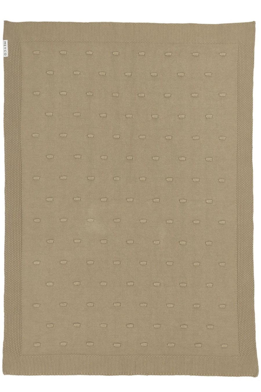 Slapen Meyco Baby | Wiegdeken Knots - Taupe - 75X100Cm