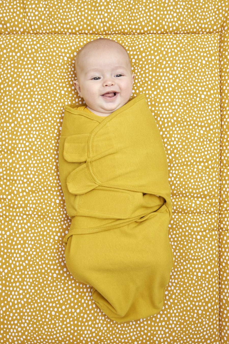 Slapen Meyco Baby | Swaddlemeyco Inbakerdoek Uni - Honey Gold - 0-3 Maanden